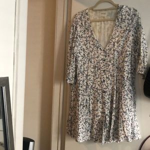 Sezane floral button down dress